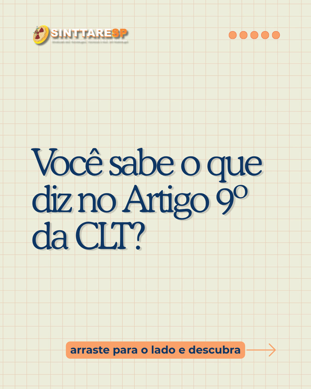 Capa do jornal VOCÊ SABE O QUE DIZ NO ARTIGO 9° DA CLT